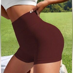 Maroon Biker shorts